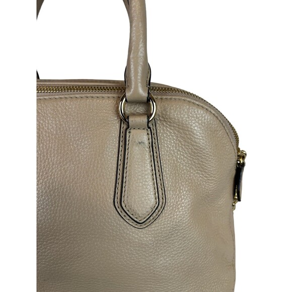Michael Kors Satchel Handbag w Crossbody Chain Strap  Light Tan Leather - Picture 9 of 16